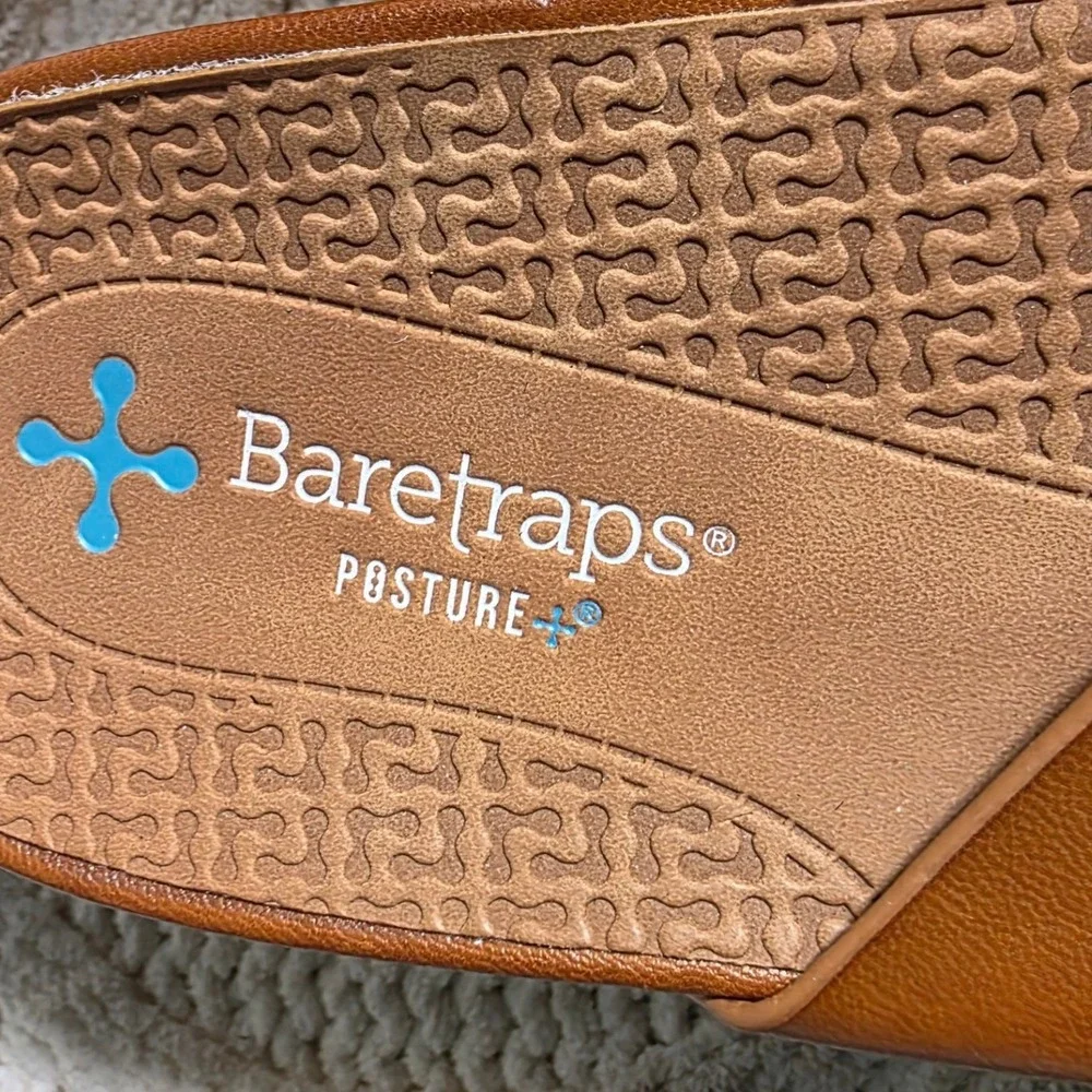 Baretraps Posture Strappy Wedge Sandals Brown Braided Women 9M New‎